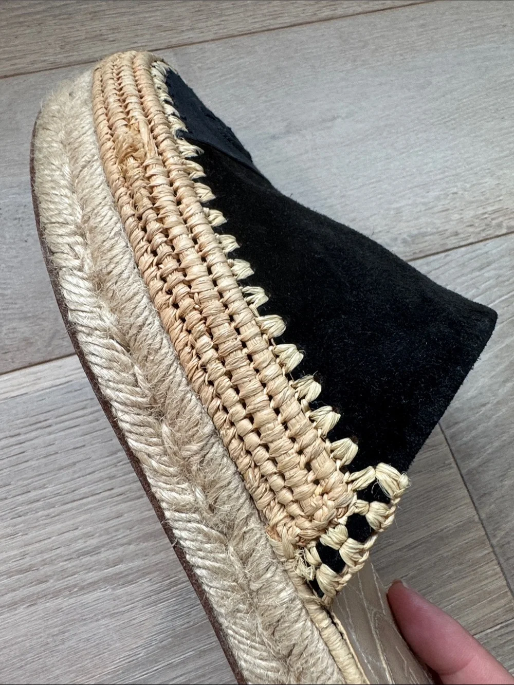 Chanel Black Suede Espadrille Mules - Luxury Slip-On EU42